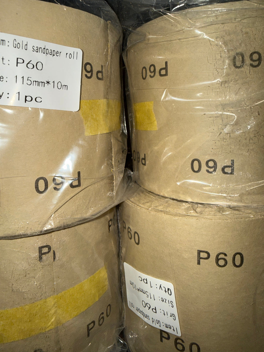 Yellow Sanding Rolls / P60-P180 (10 Metres)