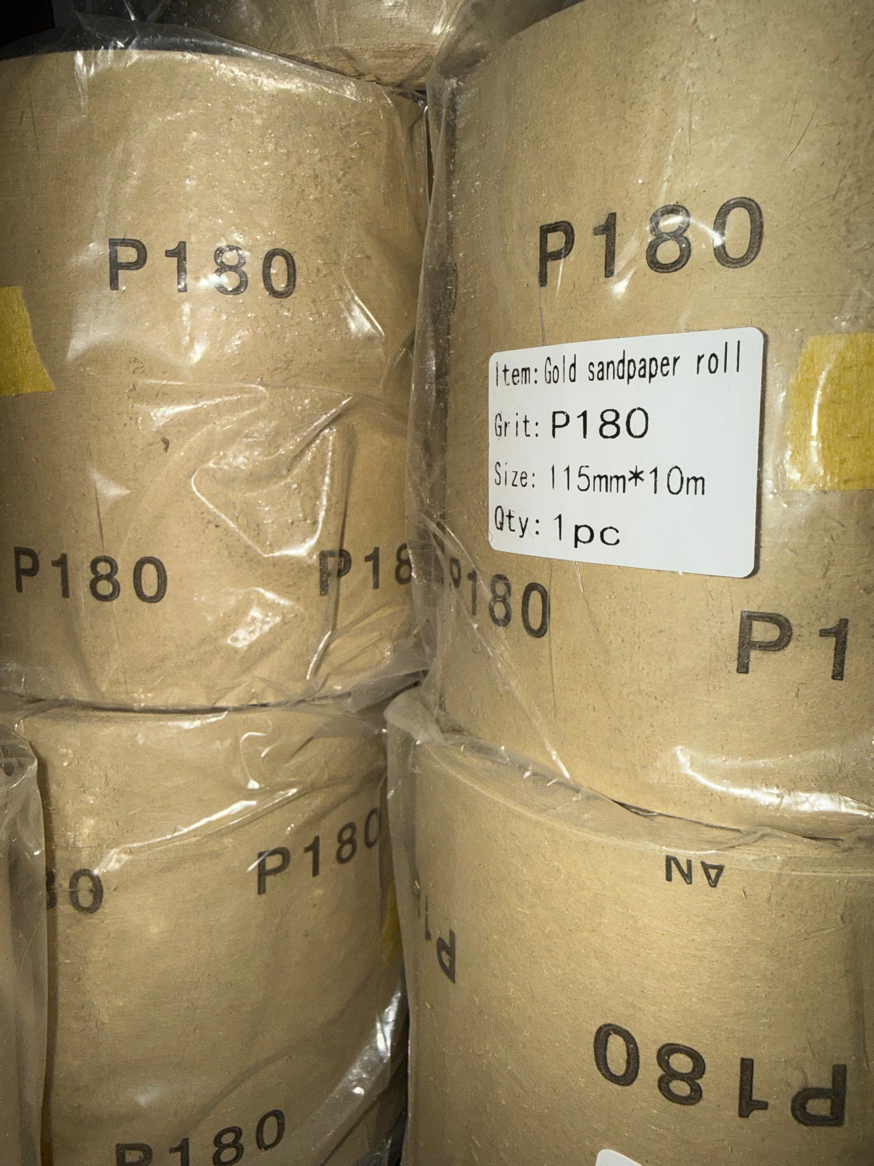 Yellow Sanding Rolls / P60-P180 (10 Metres)